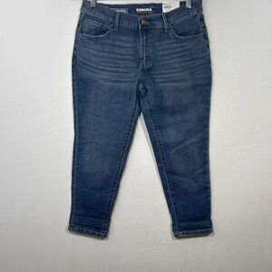 Sonoma Jeans Womens 8P Blue Girlfriend Relaxed Straight‎ Leg Denim